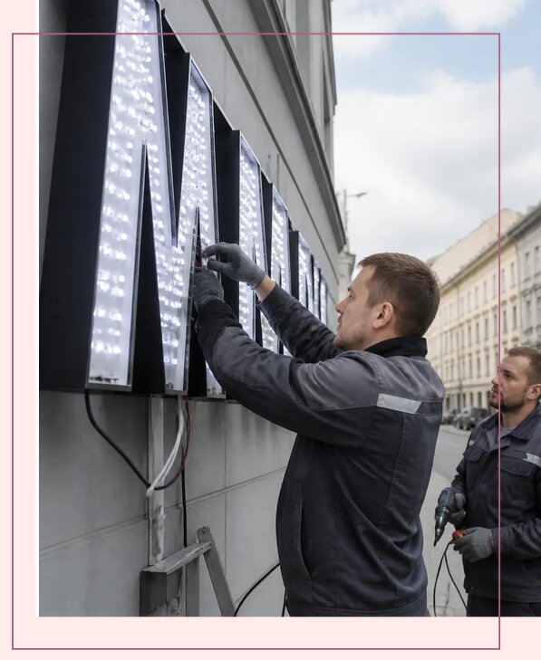Изготовление и монтаж светодиодных LED вывесок в Энгельсе